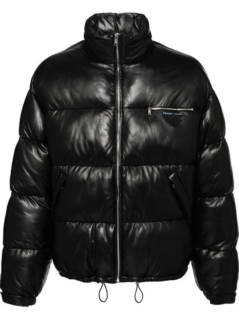 prada mens leather jacket|prada coat men's puffer.